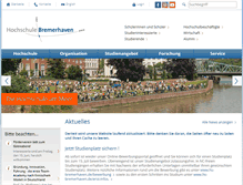 Tablet Screenshot of hs-bremerhaven.de